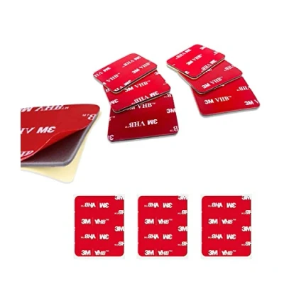 Abbildung von 3M VHB Doppelseitiges Klebeband aus Acrylschaum, rechteckig, wasser und hochtemperaturbeständig, für Auto, Haus Büro (25 mm x 50 mm) (30 Stück)