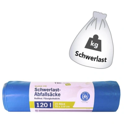 Abbildung von TRILine® Öko Schwerlastsäcke 120,0 l blau