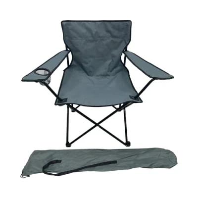 Abbildung von Anglersessel Campingstuhl Faltstuhl Anglerstuhl Regiestuhl mit Getränkehalter und Tasche, Farben Anglerstühle:Anthrazit
