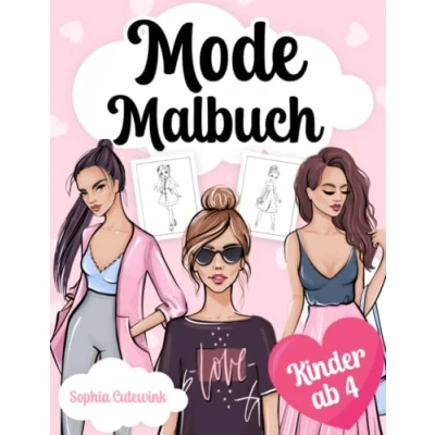 Abbildung von Mode Malbuch ab 4: Kinder Mädchen Geschenke Mitbringsel Kindergeburtstag