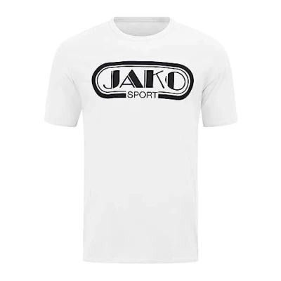 Abbildung von JAKO Fussball Retro Tshirt print, Herren, Größe: 4XL, Weiss