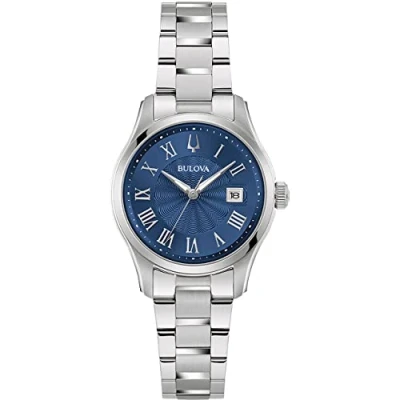 Abbildung von Bulova Damen Analog Quarz Uhr mit Edelstahl Armband 96M163