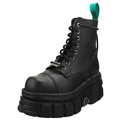 Abbildung von New Rock Combat Vegan Unisex Stiefel Plattform Black 37 EU