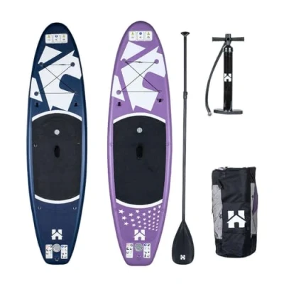 Abbildung von HOME DELUXE SUP Board MOANA, (inkl. Paddel, Reparatur Kit, Transporttasche, Luftpumpe), Doppelkammer, Stand Up Paddle