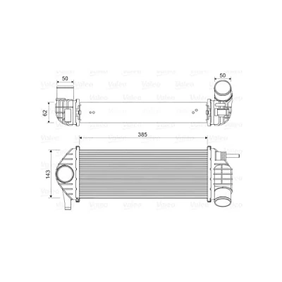 Abbildung von VALEO 818584 Ladeluftkühler ohne AGR Ventil RENAULT: Kangoo II / Grand Kangoo, Express, Be Bop