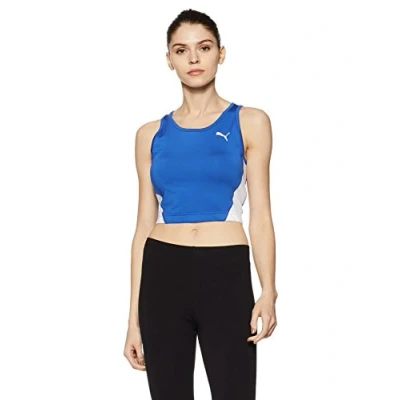Abbildung von PUMA Damen Cross The Line Croptop W Top, Team Power Blue, L