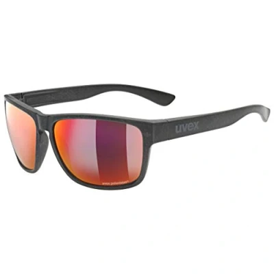 Abbildung von uvex LGL ocean P Sonnenbrille für Damen und Herren polarisiert verspiegelt black matt/red red one size