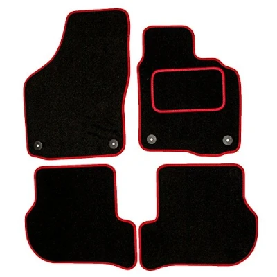 Abbildung von Sakura ss4638rd Auto Matten mit Treiber Seite Teppich Heel Pad, rotem Rand passt Seat Altea bis 08