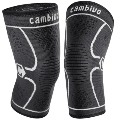 Abbildung von CAMBIVO Kniebandage Männer Damen X2, Bandage Knie hilfreich Erholung bei Meniskusriss, ACL und Arthritis, Meniskus für Laufen, Wandern, Joggen, Sport, Volleyball