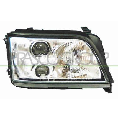 Abbildung von PRASCO AD0314744 Scheinwerfer links H1/H1, H3 mit Abblendlicht, Nebelscheinwerfer für Rechtsverkehr ohne Stellmotor LWR AUDI: A6 C4 Limousine