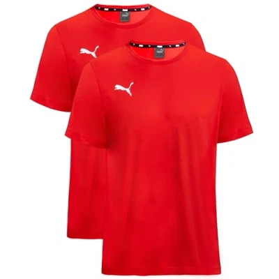 Abbildung von PUMA T Shirt Kinder 2er Pack Doppelpack Red Gr. 116
