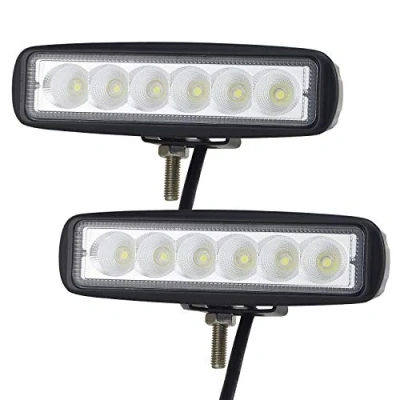 Abbildung von Willpower LED Scheinwerfer Offroad 2pc 6inch 18W Arbeitsscheinwerfer Flutlicht 12V 24V IP67 Wasserdicht Zusatzscheinwerfer für Traktor Truck Auto SUV UTV ATV Reflektor Rückfahrscheinwerfer
