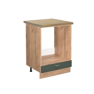 Abbildung von Vicco Herdumbauschrank Fame Line, Grün Gold Landhaus/Goldkraft Eiche, 60 cm, AP Eiche
