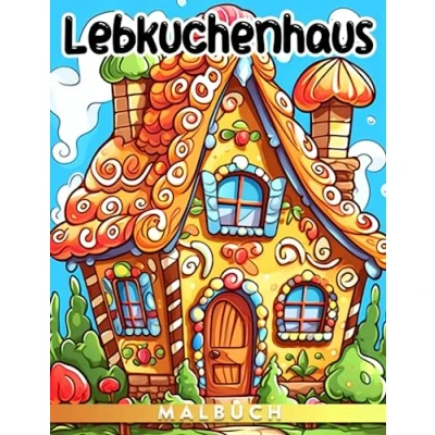 Abbildung von Lebkuchenhaus Malbuch: 30 Ausmalbilder mit niedlichen Häusern für Weihnachten, perfekt als Scherzgeschenke, Wichtelgeschenke und Weihnachtsgeschenke.