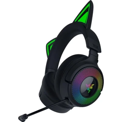 Abbildung von Razer Kraken Kitty V3 Pro Kabelloses RGB Headset für Gaming Reaktive Streaming Katzenohren Triforce 40mm Treiber Hyperspeed Wireless &amp; Bluetooth THX Spatial Audio Schwarz