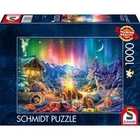Abbildung von Schmidt Spiele Puzzle 1000 Teile Lagerfeuerromantik unterm Sternenhimmel 59787, Puzzleteile