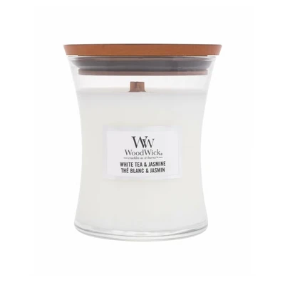 Abbildung von Weißer Tee &amp; Jasmin Medium Kerze WoodWick