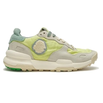 Abbildung von Satorisan Chacrona Linen Casual Sneaker Damen Vintage Leder und Leinen Sportschuhe Farbe Vitality Green Größe 40