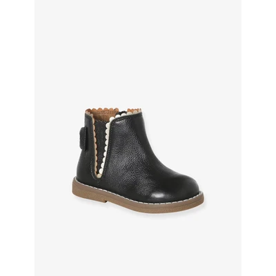 Abbildung von Vertbaudet Mädchen Baby Boots mit Dehneinsatz schwarz 26