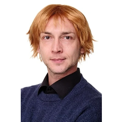 Abbildung von WIG ME UP GFW1843 27C Herren Männer Perücke kurz voluminös gescheitelt blond erdbeerblond