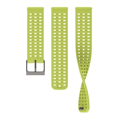 Abbildung von SUUNTO 22 ATH2 Silikon Armband Kompatibel Race, Vertical, 9 Peak Pro, Peak, 5 Watch Strap Weiches Ersatzband 22mm Light Lime S+M