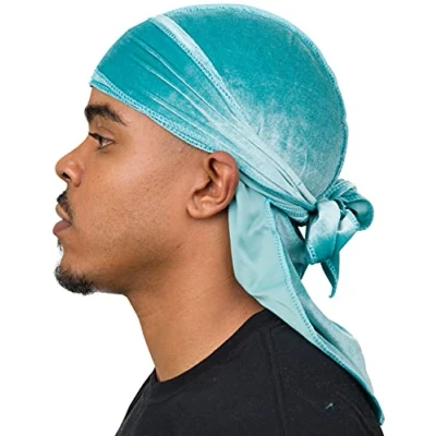 Abbildung von Veeta Hochwertige Samt Durags in mehreren Farben, aus weichem Samtstoff, mit seidigem Innenfutter und langen Bändern. Grn Einheitsgröße