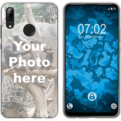 Abbildung von PhoneNatic Case kompatibel mit P Smart Z Personalisierte Handyhülle clear zum selbst gestalten eigenem Foto