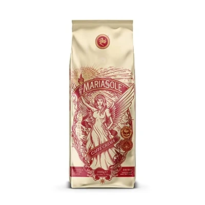 Abbildung von MariaSole Caffè Crema Traditionelle Röstung In Sizilien über Holzfeuer Handarbeit Premium Kaffeebohnen 250g für Vollautomat und Siebträger