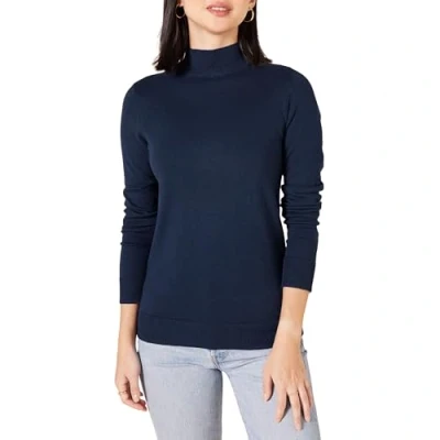Abbildung von Amazon Essentials Damen Leichter Pullover mit Stehkragen (in Übergröße erhältlich), Marineblau, S
