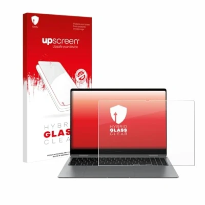 Abbildung von upscreen Schutzglas für Samsung Galaxy Book5 Pro 360 16&quot; Schutzfolie, Glas Folie [Klar, 9H Panzerschutz, Anti Fingerprint]