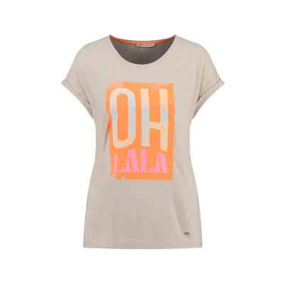 Abbildung von Key Largo Ohlala Round Tshirt print, Damen, Größe: Large, Beige