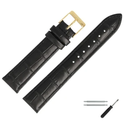 Abbildung von MARBURGER Uhrenarmband 18mm Leder Alligator Prägung