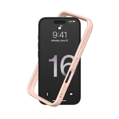 Abbildung von RhinoShield Bumper Case kompatibel mit [iPhone 16 Plus] CrashGuard Stoßdämpfende Schutzhülle im schlanken Design 3.5 Meter Fallschutz Samtrosa