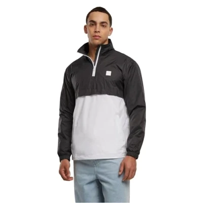 Abbildung von Urban Classics Stand UP Collar PULL OVER Jacket Windbreaker, Herren, Größe: XL, Black/white
