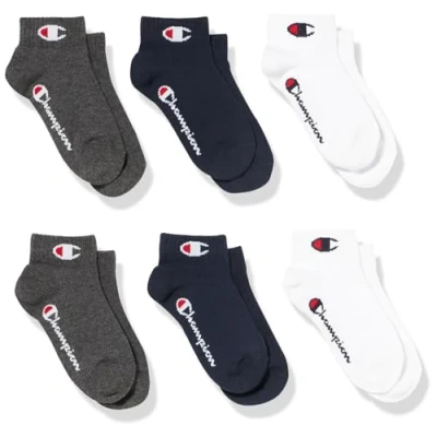 Abbildung von Champion Unisex Kinder und Jugendliche Core Socks Junior 6PP Quarter Innensocken, Marineblau, 31 34