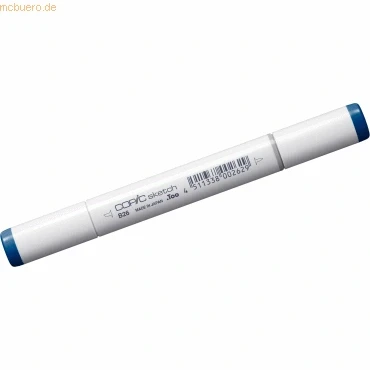Abbildung von COPIC Sketch Marker Typ B 26, Cobalt Blue, professioneller Pinselmarker, mit einer Super Brush Spitze und Medium Broad