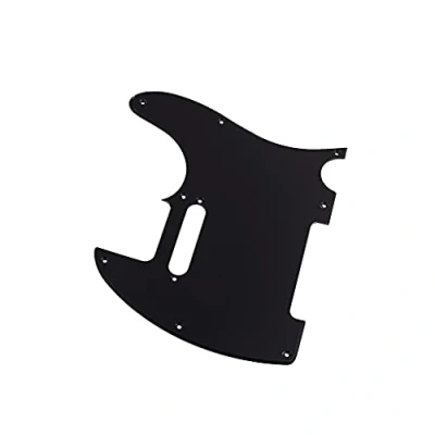 Abbildung von Alnicov 8 Loch Telecaster Schlagbrett für amerikanische Standard Telecaster, moderner Stil, 1 lagig, Schwarz