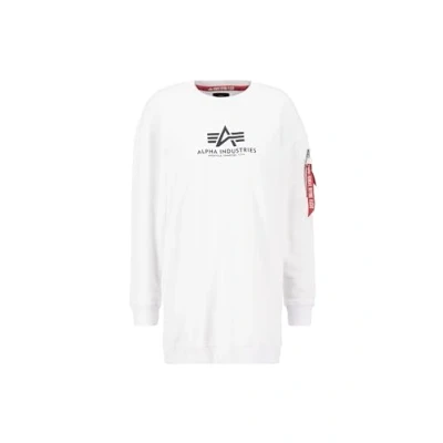Abbildung von Alpha Industries Damen Basic Long Sweater OS Wmn Sweatshirt, White, S