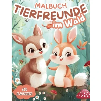 Abbildung von Das große Malbuch von Tierfreunden im Wald: Tauche ein in die bunte Welt der Waldbewohner mit zauberhaften Motiven