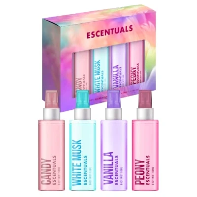 Abbildung von Escentuals Mini Mist Damen Geschenkset, Duftendes Körperspray 4 x 50ml (3er Pack)