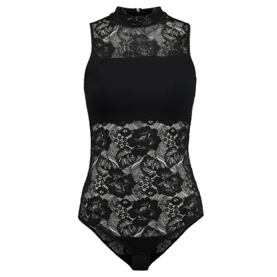 Abbildung von Urban Classics Ladies LACE BODY Bluse, Damen, Größe: XS, Black