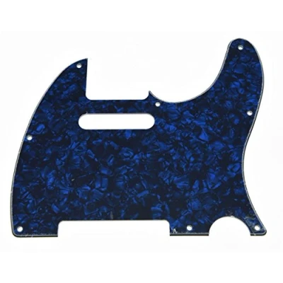 Abbildung von KAISH Schlagbrettschutz für Fender Telecaster, Farbe: blau, perlmutt.