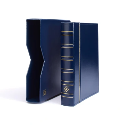 Abbildung von Leuchtturm, Vario Classic, Album (4 Ringe) ohne Inhalt, inkl. Schutzkassette Blau Abm: 257x316x63 mm. pro Stk.