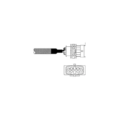 Abbildung von DELPHI ES10982 12B1 Lambdasonde Fingersonde, beheizt OPEL: Astra G CC, Caravan, Limousine