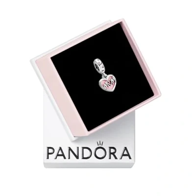 Abbildung von Pandora MUM Script Heart Dangle Anhänger, Damen, Größe: One Size, Sterling silver