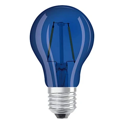 Abbildung von OSRAM Dekorative LED Lampe Décor mit E27 Sockel, Blau, 3000 K, 2,50 W, Ersatz für 15 W Glühbirne, klar, STAR DECO CLASSIC A