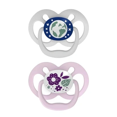 Abbildung von Dr. Brown&#039;s Advantage Baby Schnuller, leuchtet im Dunkeln, 618 Monate, Rosa, 2 Stück
