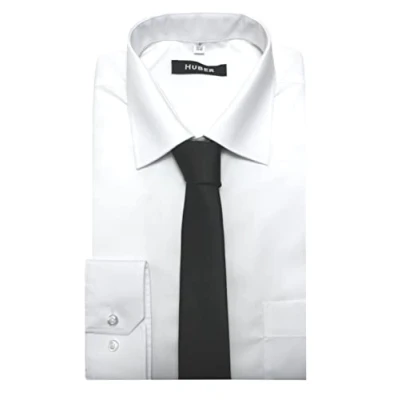 Abbildung von Huber Hemden Langarmhemd HU 5173 Regular Fit, mit Krawatte +Einstecktuch, Fit gerader Schnitt