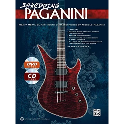 Abbildung von Shredding Paganini Guitar Book, CD &amp; DVD: Heavy Metal Meets 9 Masterpieces by Niccolo (incl. + DVD) (Shredding Styles)