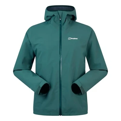 Abbildung von Berghaus Arnaby Hooded Regenjacke / wasserabweisende Jacke, Herren, Größe: Large, Dark green